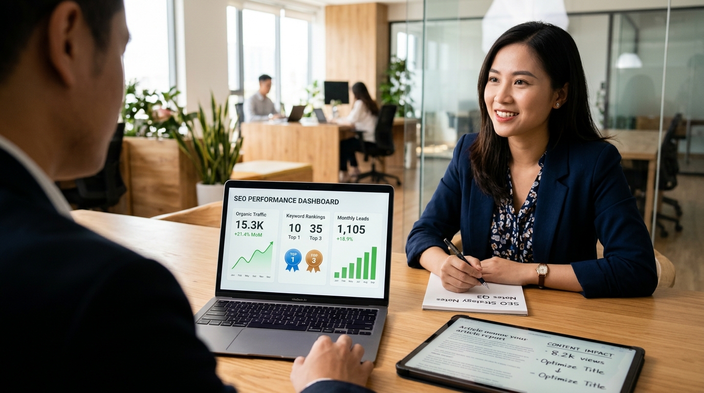 Bảng giá dịch vụ viết bài chuẩn SEO và hiệu quả tăng trưởng Organic Traffic, thứ hạng từ khóa thực tế tại Bảo Sơn