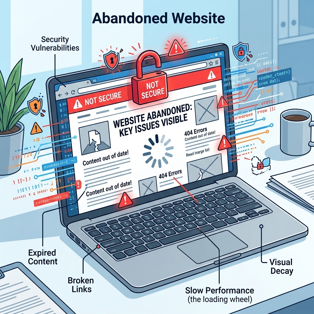 Các lỗi thường gặp khi bỏ bê trang web