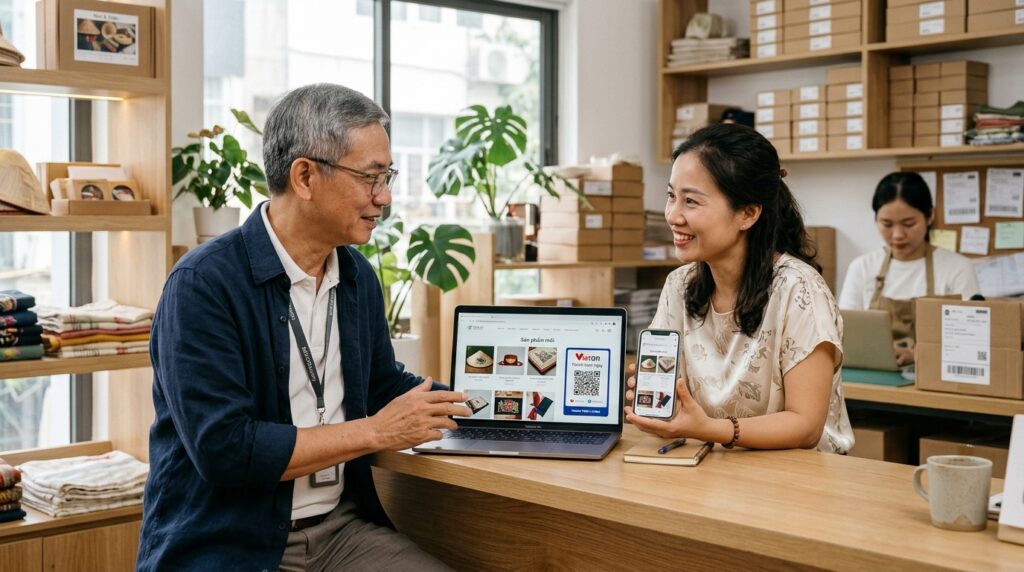 Chuyên gia Truyền thông Bảo Sơn tư vấn giải pháp tạo website bán hàng online tích hợp giỏ hàng 1 chạm và mã thanh toán VietQR cho chủ shop tại Hà Nội